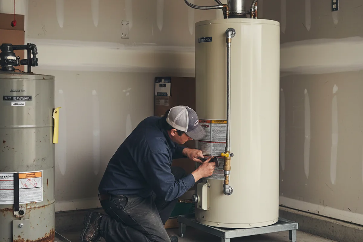 Water heater and shutoff valve replacement in Bayview